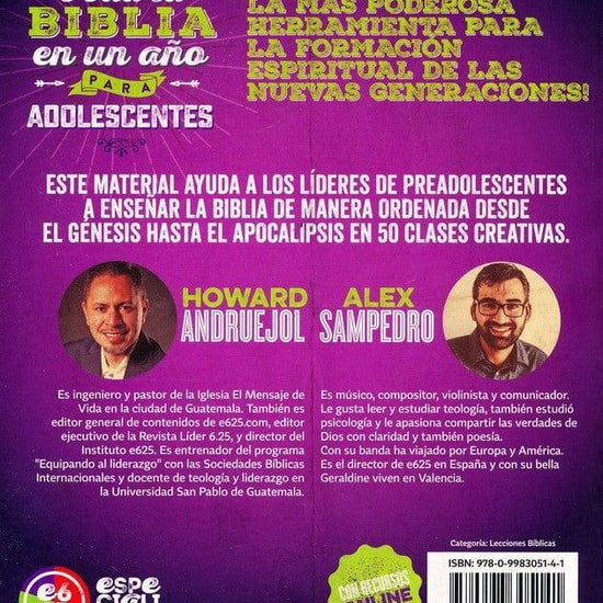 Toda la Biblia en un año para adolescentes - Howard Andruejol - Pura Vida Books