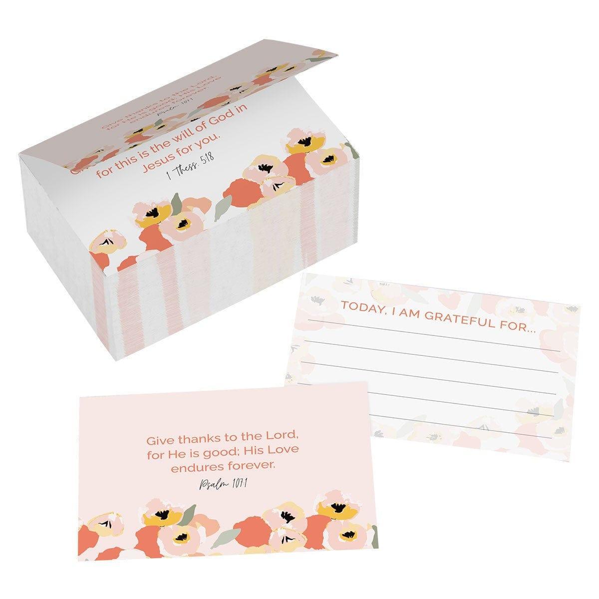 Today I'm Grateful For Peach Poppy Ceramic Gratitude Jar with Cards - Pura Vida Books