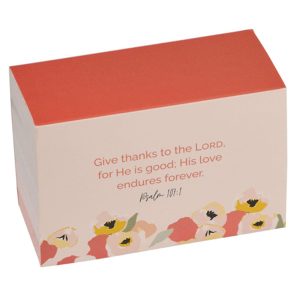 Today I'm Grateful For Peach Poppy Ceramic Gratitude Jar with Cards - Pura Vida Books