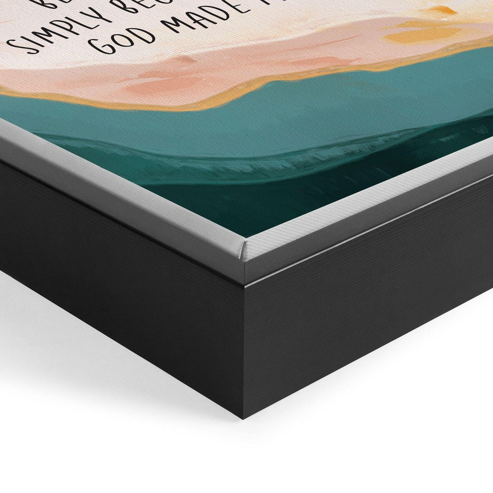 Today Is A Beautiful Day Simply Because God Made It Framed Canvas - Pura Vida Books