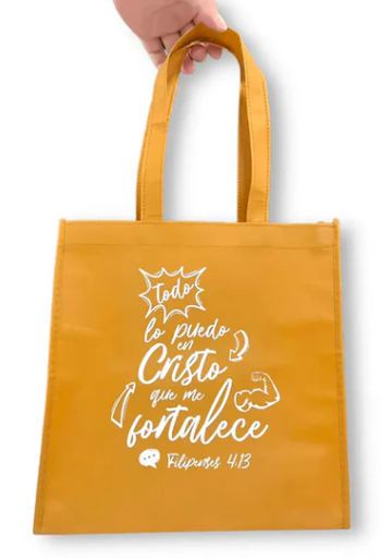 Todo Lo Puedo - Bolsa Tote Bag - Naranja