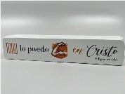 Todo Lo Puedo En Cristo - Bloque Decorativo Madera - Pura Vida Books