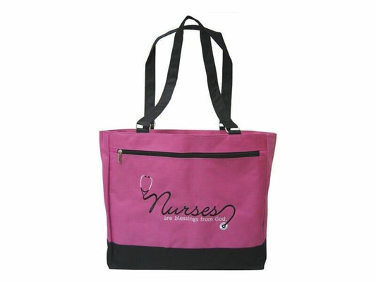 Tote - Nurses are Blessings Magnenta - Pura Vida Books