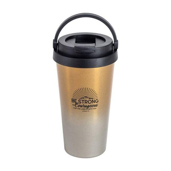 Travel Mug- Be Strong-Gold - Pura Vida Books