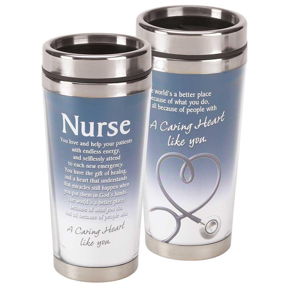 Travel Mug Nurse-A-Caring Heart - Pura Vida Books