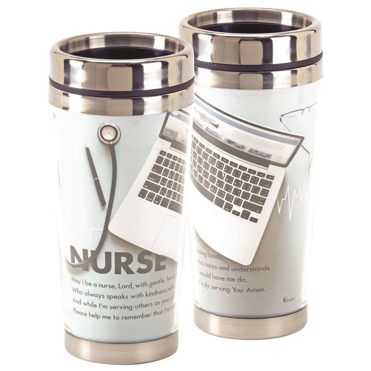 Travel Mug Nurse Stainless Steel 16 Oz - Pura Vida Books