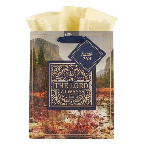 Trust in the LORD Always Medium Gift Bag - Isaiah 26:4 - Pura Vida Books