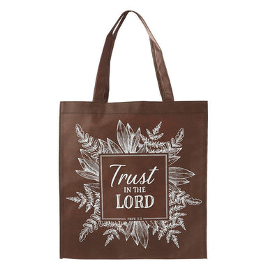 Trust In The Lord Brown Tote Bag - Proverbs 3:5 - Pura Vida Books