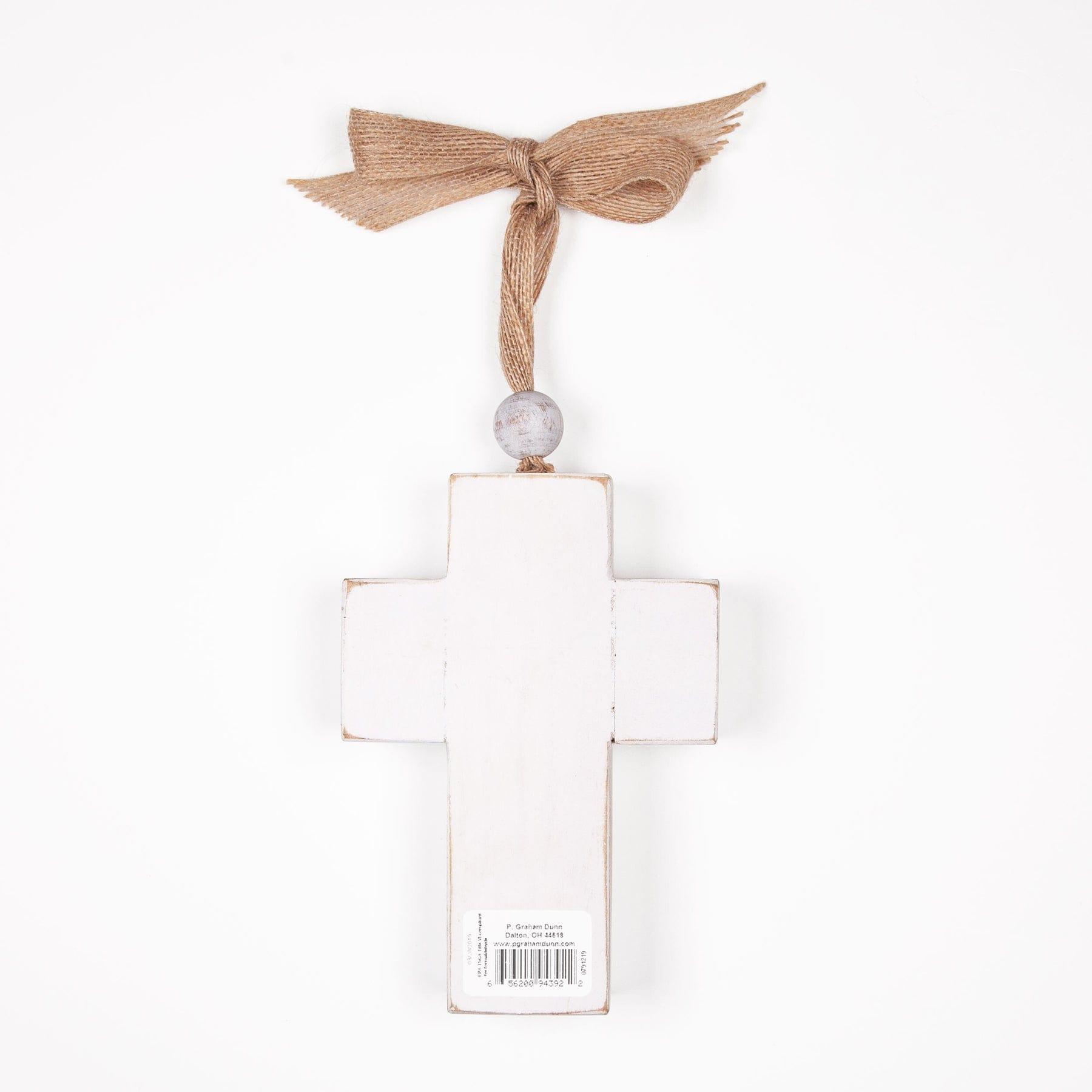 Trust In The Lord Distressed Cross with Ribbon - Pura Vida Books