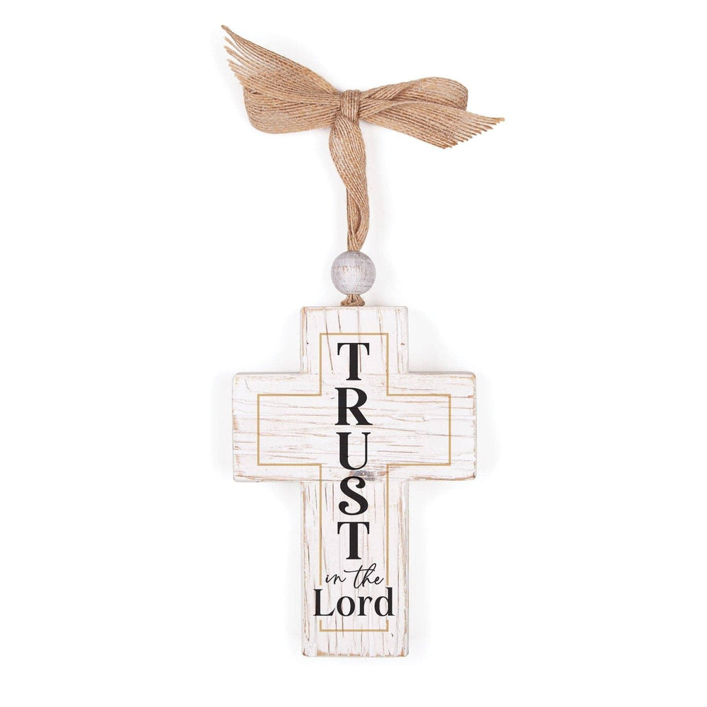 Trust In The Lord Distressed Cross with Ribbon - Pura Vida Books