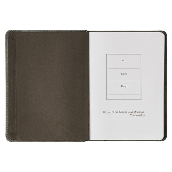 Trust in the LORD Gray Faux Leather Handy-sized Journal - Proverbs 3:5 - Pura Vida Books