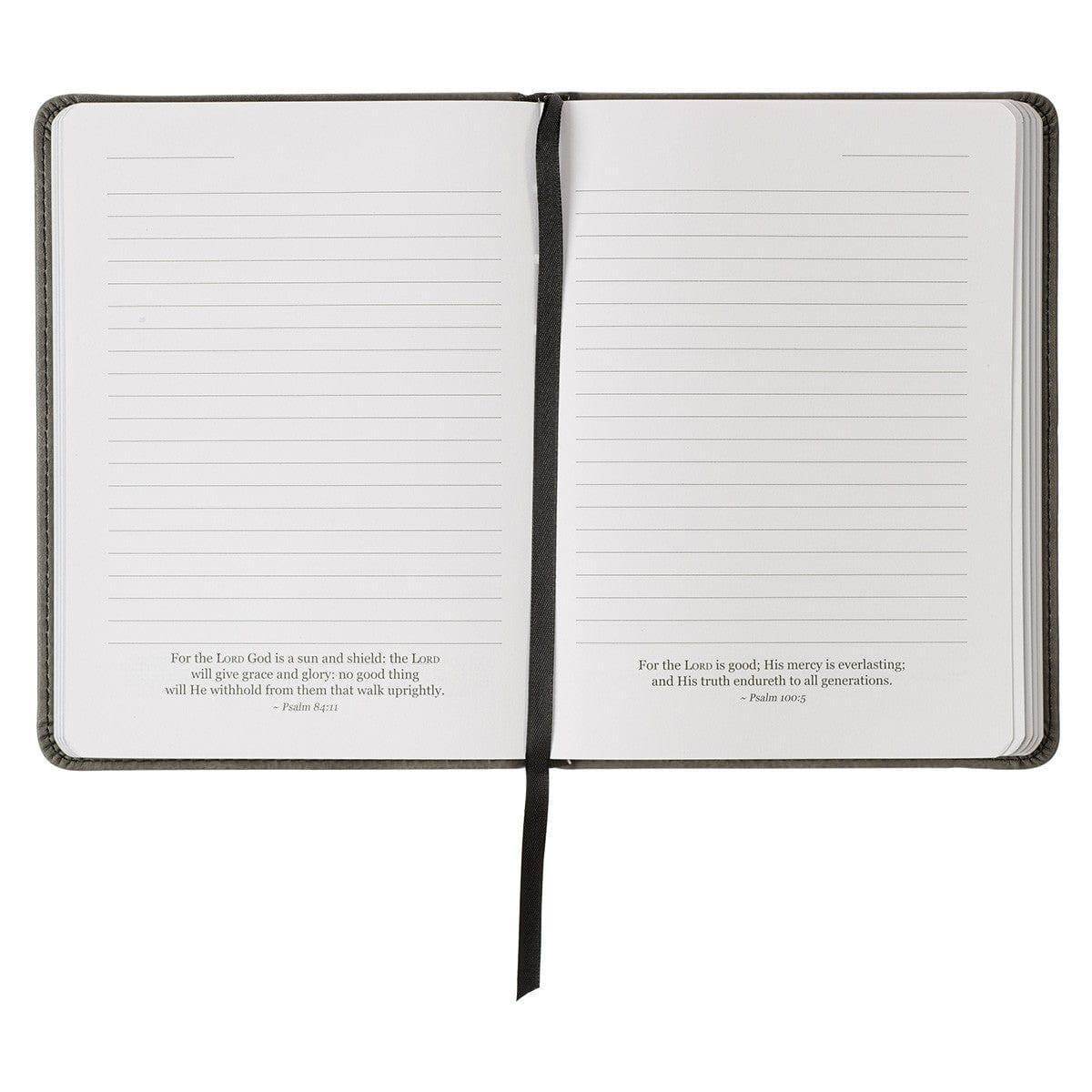 Trust in the LORD Gray Faux Leather Handy-sized Journal - Proverbs 3:5 - Pura Vida Books