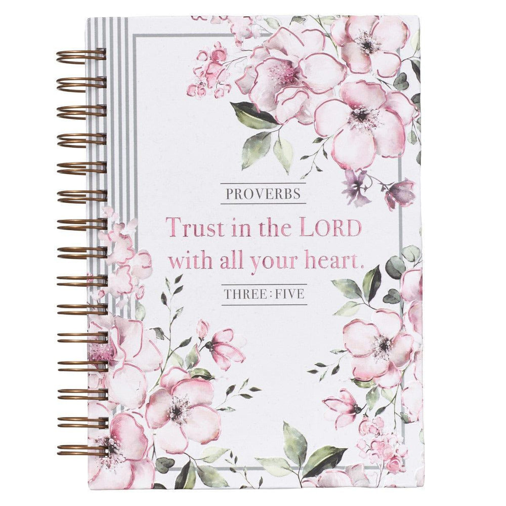 Trust In The Lord Large Hardcover Wirebound Journal – Proverbs 3:5 - Pura Vida Books