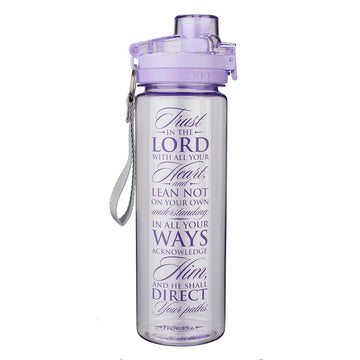 Trust in the Lord Purple BPA-free Plastic Water Bottle - Pura Vida Books