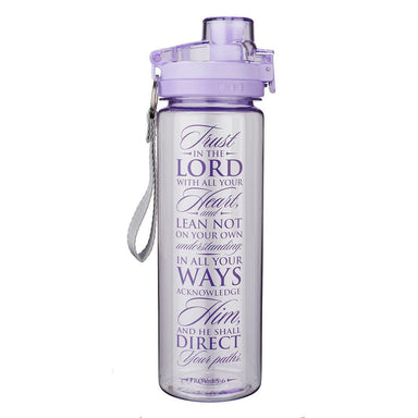 Trust in the Lord Purple BPA-free Plastic Water Bottle - Pura Vida Books