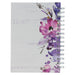 Trust in the Lord Purple Floral Garland Large Wirebound Journal - Proverbs 3:5 - Pura Vida Books