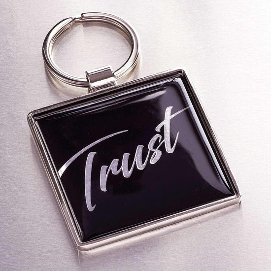 Trust - Proverbs 3:5 Metal Keyring - Pura Vida Books