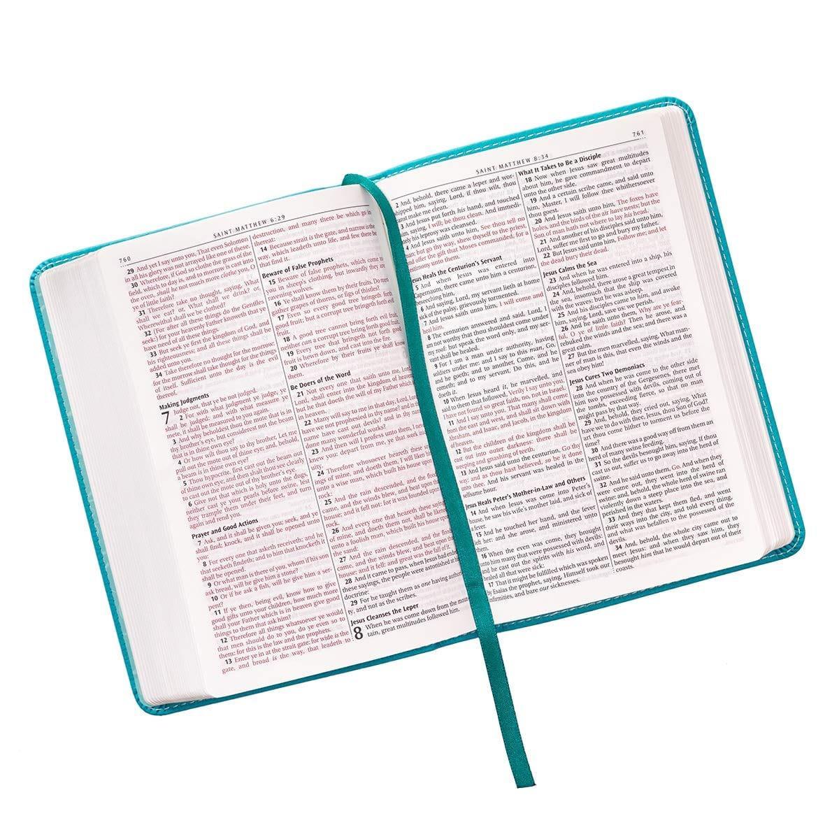 Turquoise King James Version Pocket Bible - Pura Vida Books