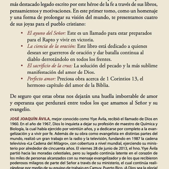 Un gran legado para este tiempo: Fundamentos de la vida cristiana Tomo 1 - Yiye Avila - Pura Vida Books