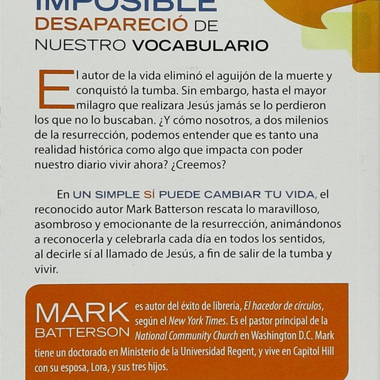 Un Simple Si Puede Cambiar Tu Vida - Mark Batterson (Bolsillo) - Pura Vida Books