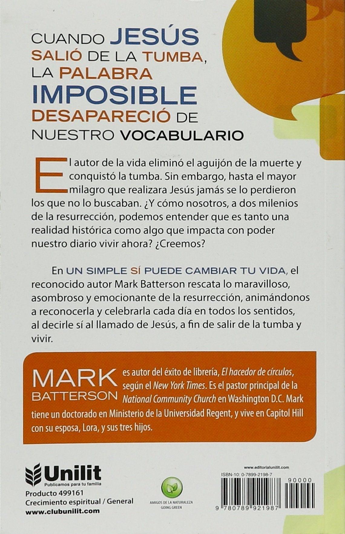 Un Simple Si Puede Cambiar Tu Vida - Mark Batterson (Bolsillo) - Pura Vida Books