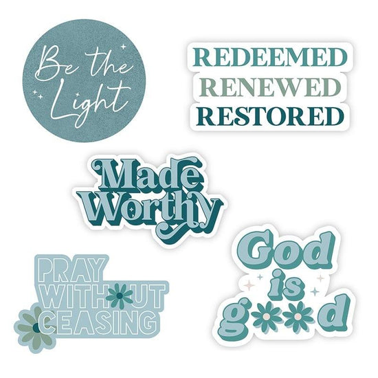 Vinyl Stickers - Illustrated Sticker Pack - 5 pcs - Pura Vida Books