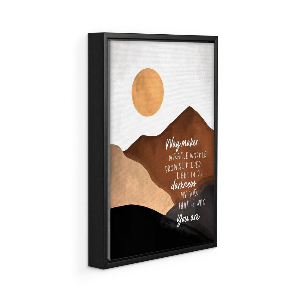Way Maker Miracle Worker Promise Keeper Light In The Darkness Framed Canvas - Pura Vida Books