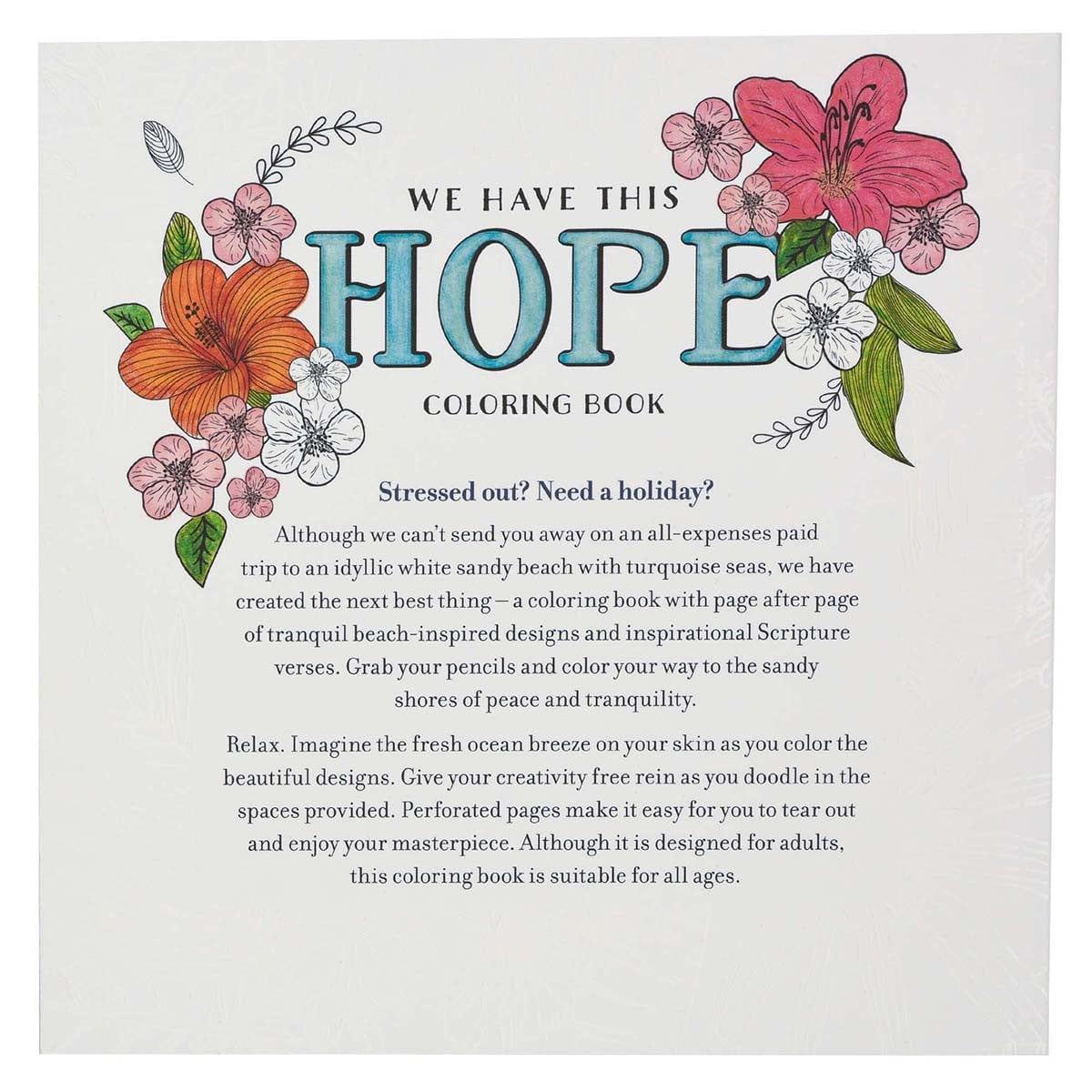 We Have This Hope Inspirational Coloring Book for Adults - Pura Vida Books