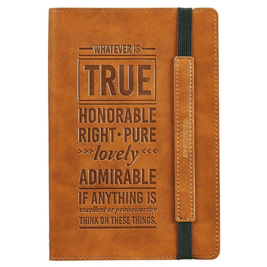 Whatever Is True Flexcover Dotted Journal with Elastic Closure – Philippians 4:8 - Pura Vida Books