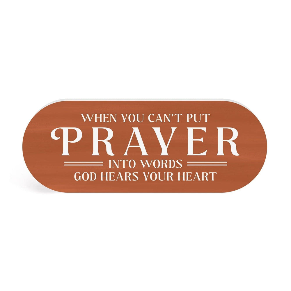 When You Can't Put Prayer Into Words, God Hears Your Heart Shape Décor - Pura Vida Books