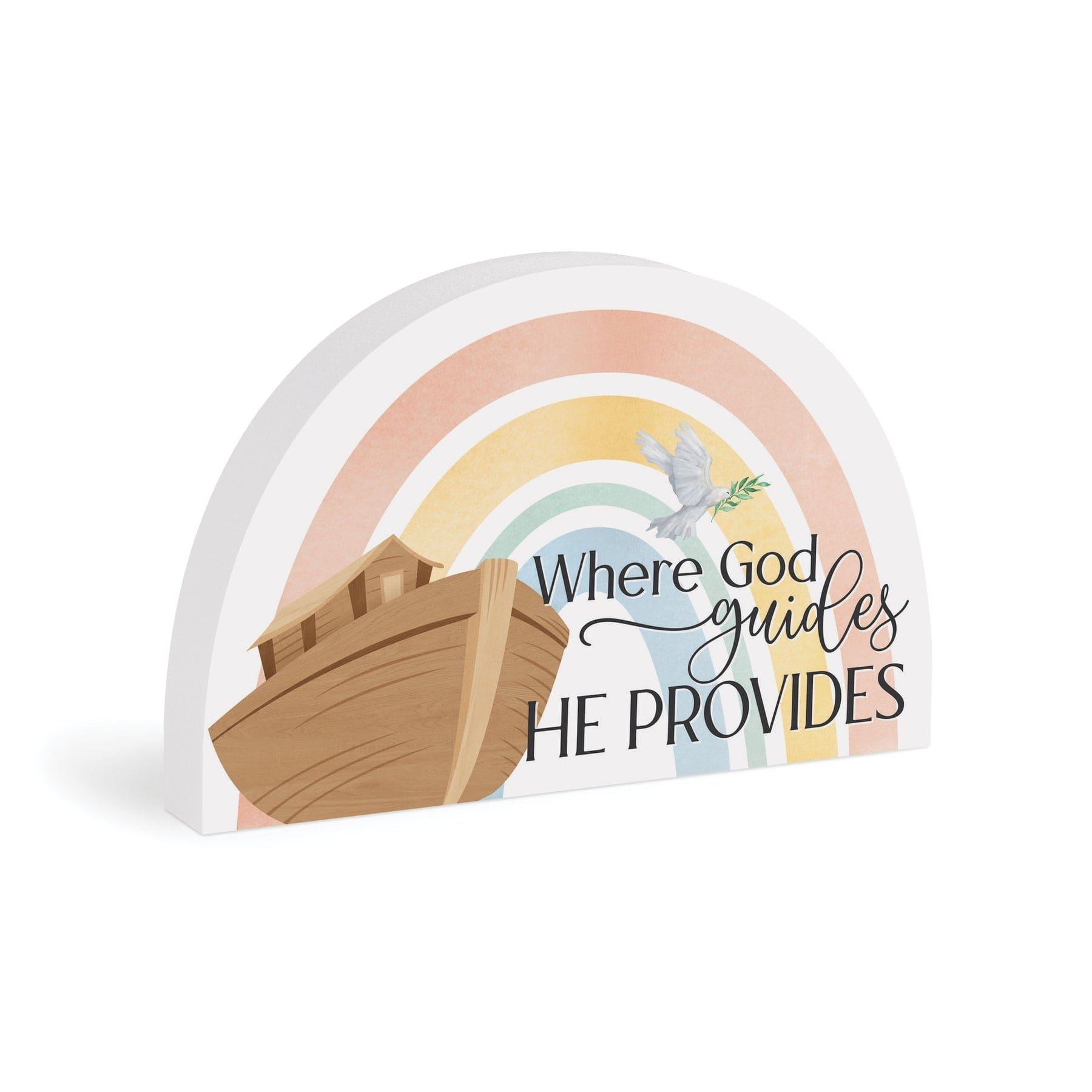 Where God Guides, He Provides Rainbow Shape Décor - Pura Vida Books