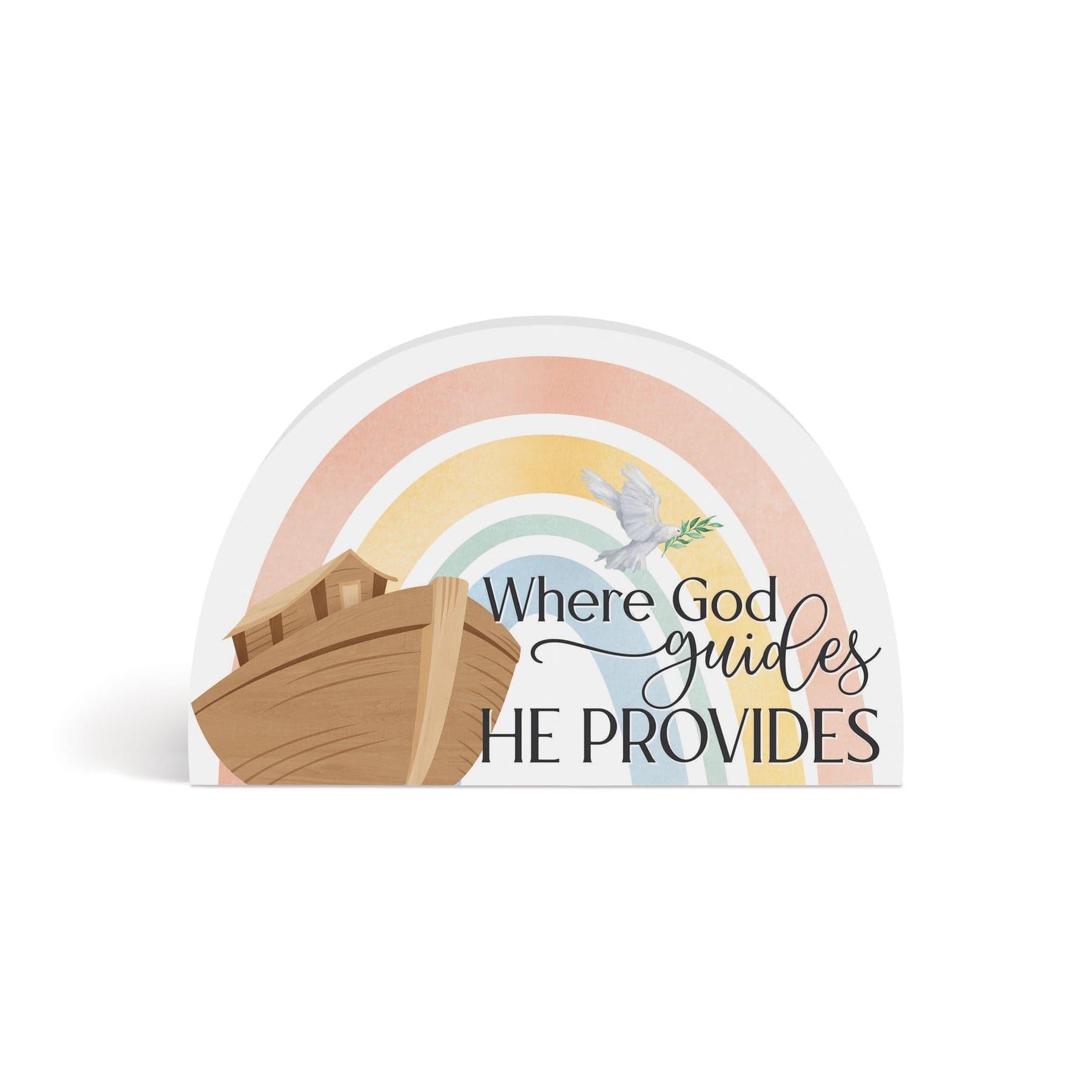 Where God Guides, He Provides Rainbow Shape Décor - Pura Vida Books