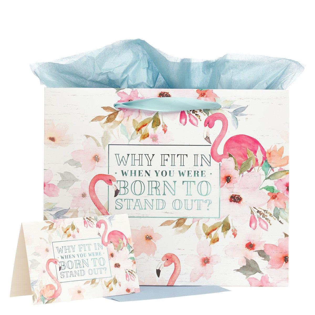 Why Fit In Large Gift Bag Set with Card and Tissue Paper - Pura Vida Books