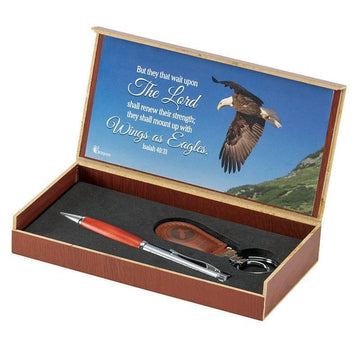 Wings As Eagles, Pen and Keyring Set - Pura Vida Books