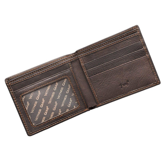 Wings Like Eagles Dark Brown Genuine Leather Wallet - Isaiah 40:31 - Pura Vida Books