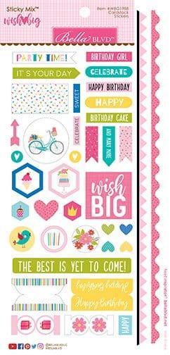 Wish Big Girl Sticky Mix Stickers - Pura Vida Books