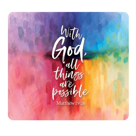 With God All Things are Possible Mouse Pad - Pura Vida Books