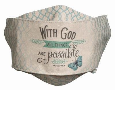 With God All Things Face Mask - Pura Vida Books