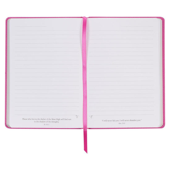 With God Pink Wreath Faux Leather Classic Journal - Matthew 19:26 - Pura Vida Books