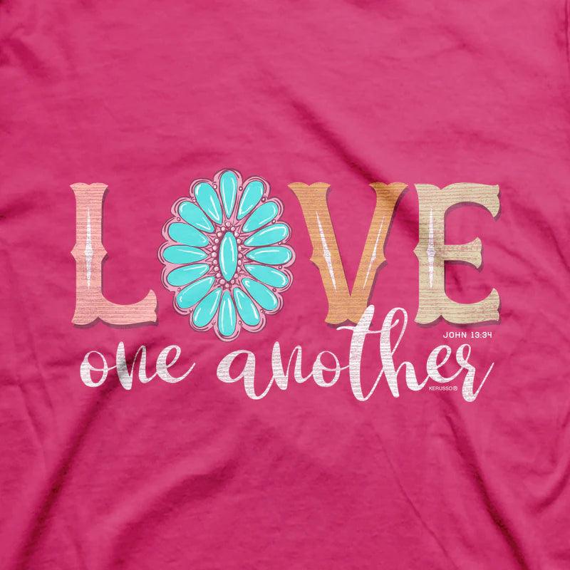 Womens T-Shirt Love One Another - Pura Vida Books