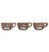 Wood Coffee Cup with Metal Cutout Words Attachment - Pura Vida Books