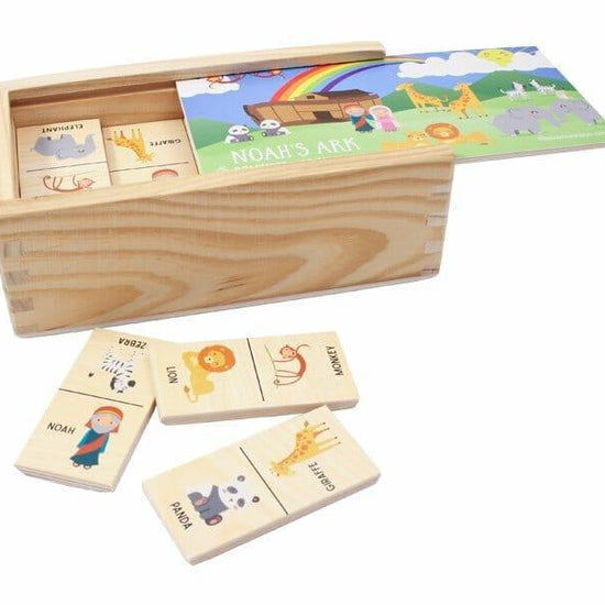 Wood Dominoes Noah's Ark - Pura Vida Books