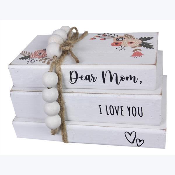 Wood Faux Book Tabletop Décor, 2 Assorted - Pura Vida Books