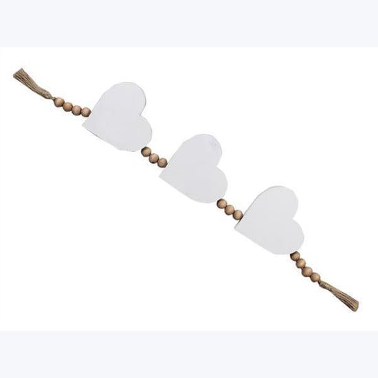 Wood Home Heart Garland with Cross Design - Pura Vida Books