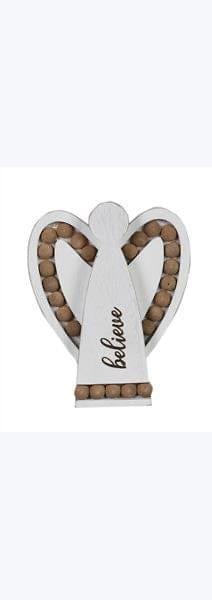 Wood Home Tabletop Angel With Blessing Bead Wings, 3 Assortments - Pura Vida Books