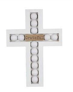 Wood Home Tabletop Cross with Blessing Bead Design, 4 Assorted - Pura Vida Books