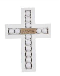 Wood Home Tabletop Cross with Blessing Bead Design, 4 Assorted - Pura Vida Books