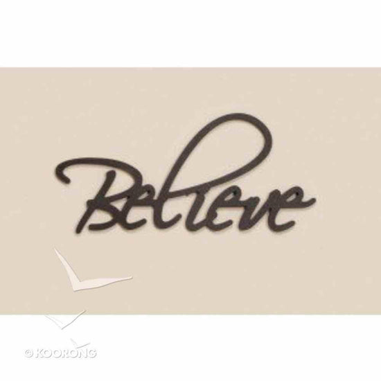 Word Plaque: Believe, Black - Pura Vida Books