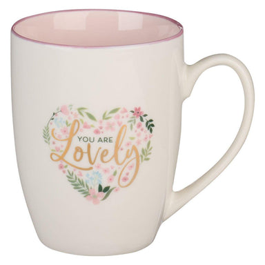 You Are Lovely Pink Heart Ceramic Mug - Pura Vida Books