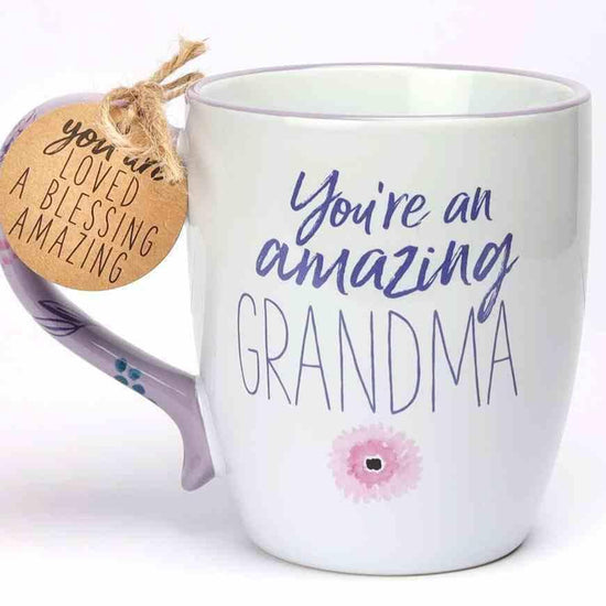 You're and Amazing Grandma, Philippians 1:7, Ceramic Mug, Floral - Pura Vida Books